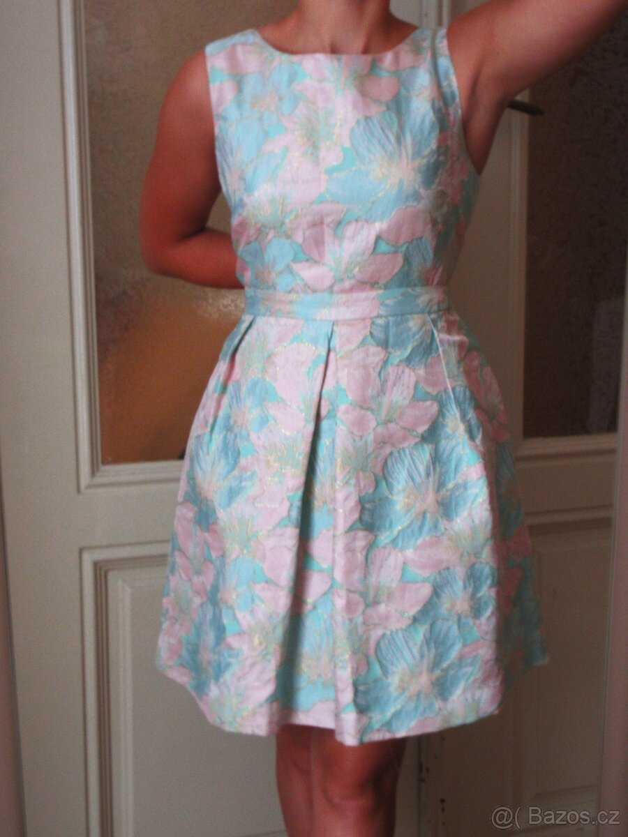 Tyrkysové elegantní šaty - 2