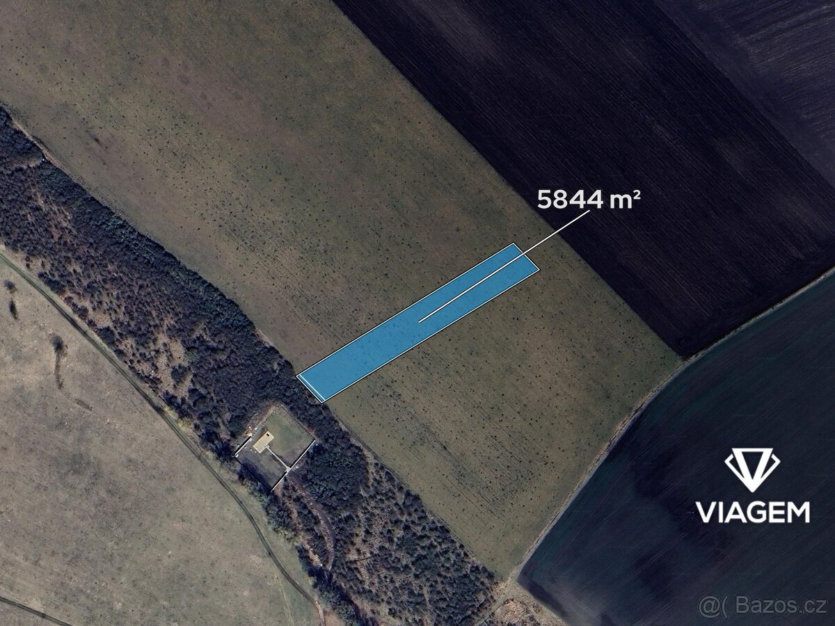 Pole 5 844 m², Podíl 17 % o výměře 974 m² - 2