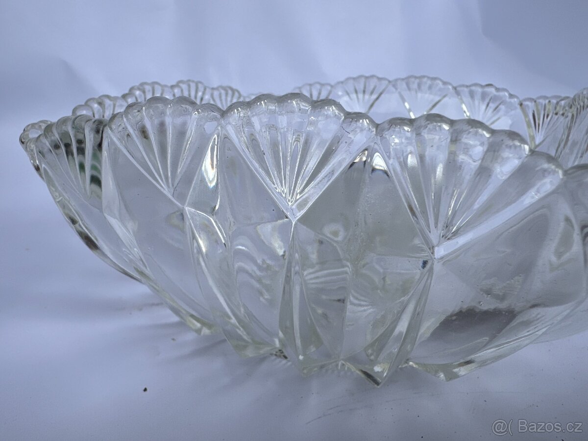 Vintage skleněná mísa - lisované sklo 50.léta - 2