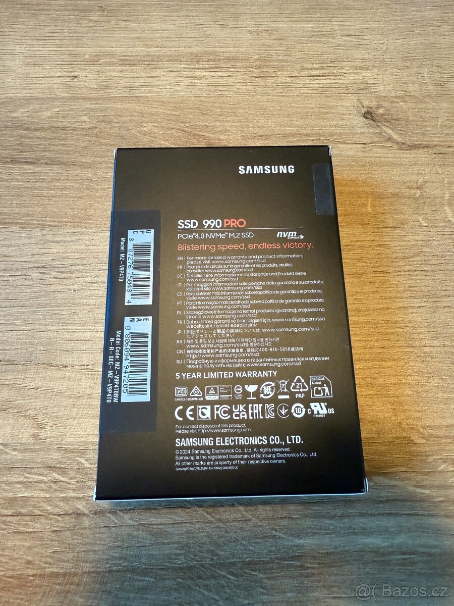 Samsung 990 PRO 4TB NVMe M.2 SSD | Nový | Záruka - 2