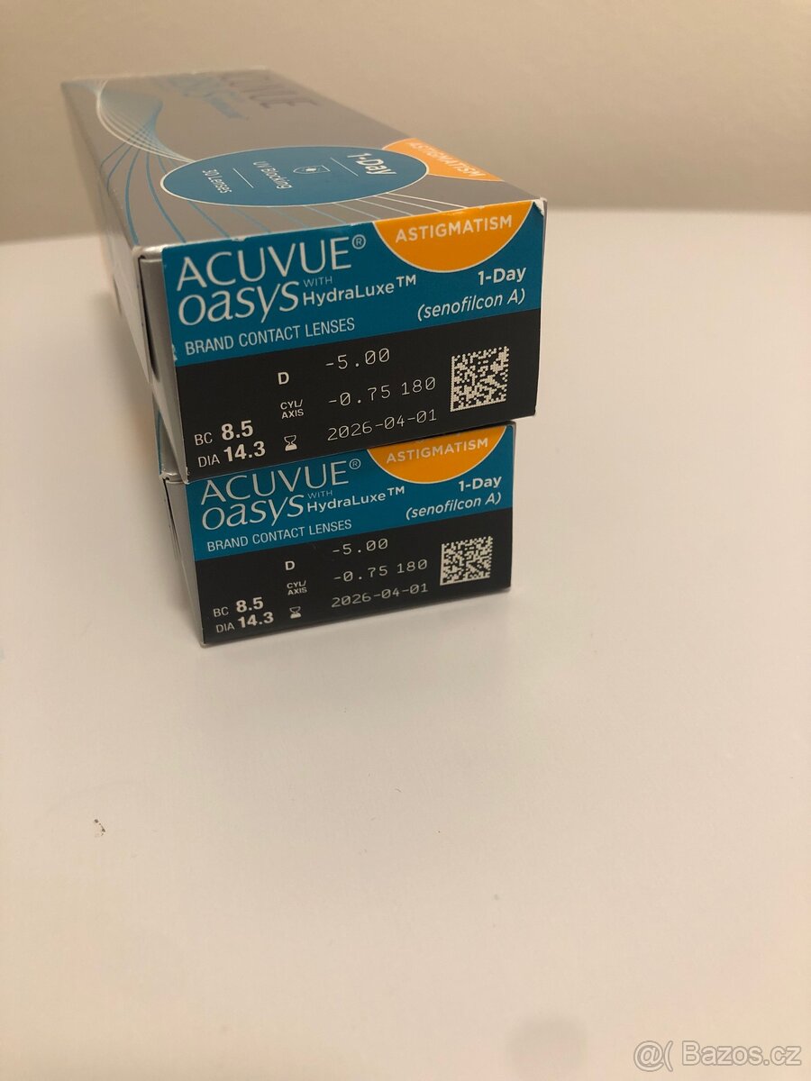 Kontaktní čočky Acuvue Oasys 1-day for astigmatism D -5.00 - 2