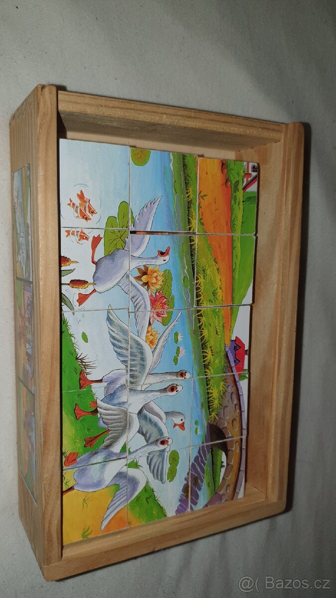 Dřevěné kostky, puzzle pro nejmenší - 2