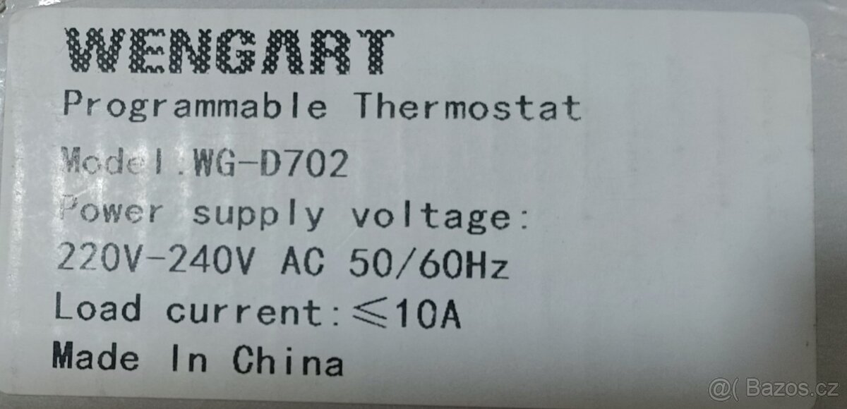 pokojový termostat Wengart - 2