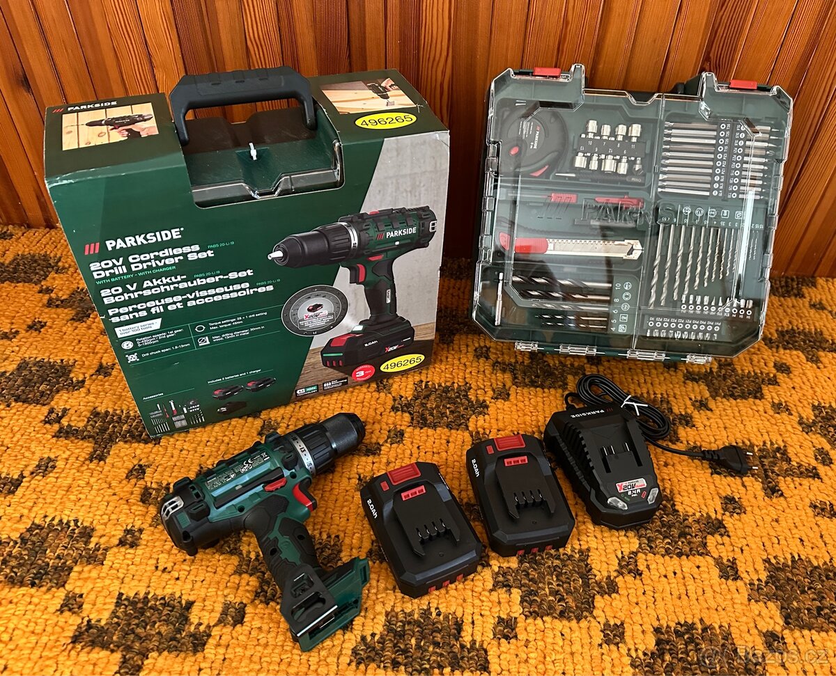 Set: Parkside Aku vrtačka |2x baterie, nabíječka - 2