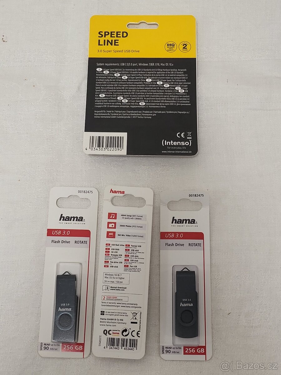 HAMA, INTENSO FLASH 256 GB, NOVÉ - 2