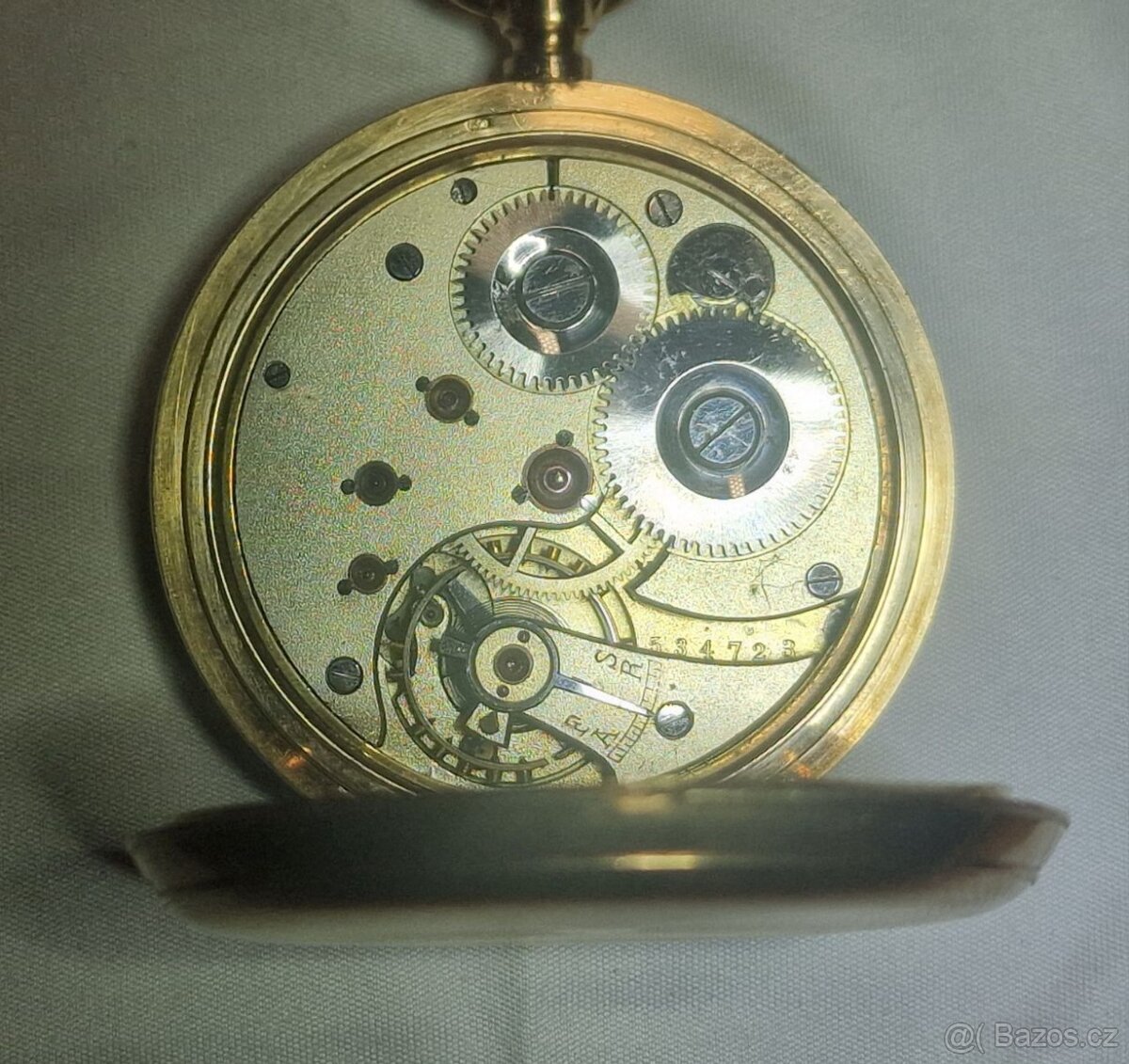 Vzácné zlaté kapesní hodinky August Ericsson - 2