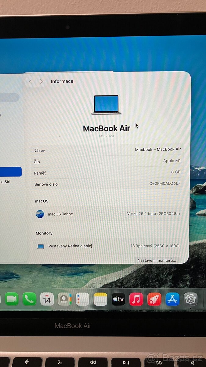 Macbook Air 13” 2020 M1 - Vys - 2