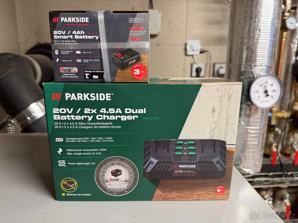 Duální nabíječka Parkside 20V - 2