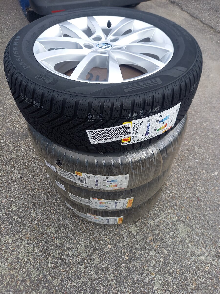 Š.Kodiaq, Kodiaq 2/VW Tiguan -NOVÁ zimní Alu sada-235/55R18. - 2