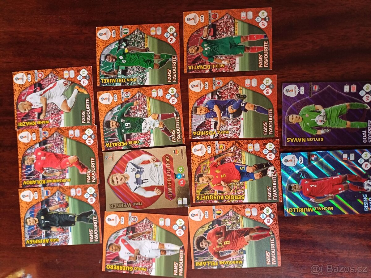 fotbalové kartičky FIFA WC Rusko 2018 - 2