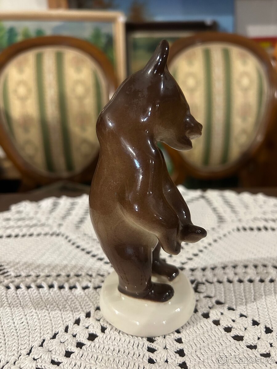 Lomonosov SSSR figurka medvěd - 2