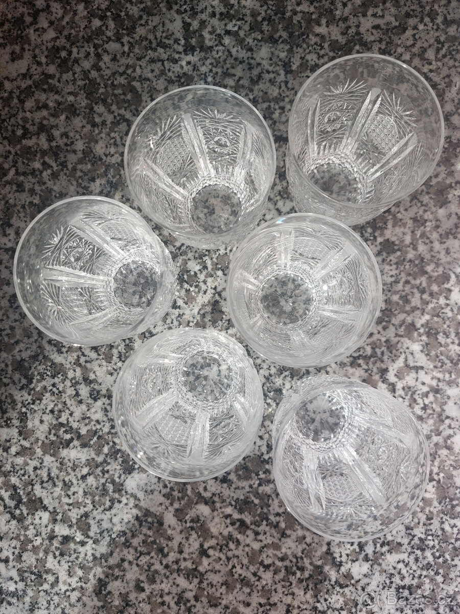 Broušené křišťálové sklenice - 2