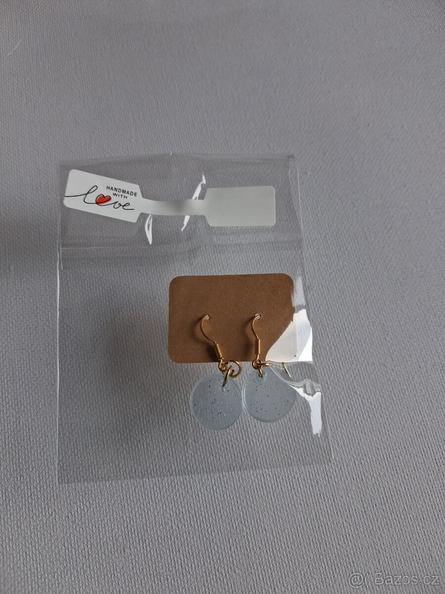 Náušnice z pryskyřice Modré kapky - 2