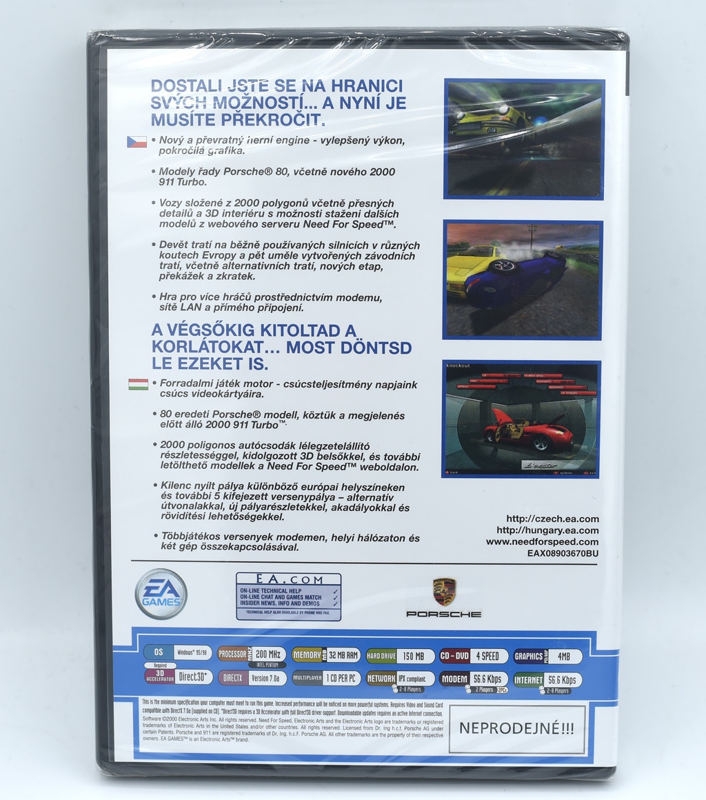 Need for speed porsche 2000 CZ/HU obal, OEM (Nová) - 2