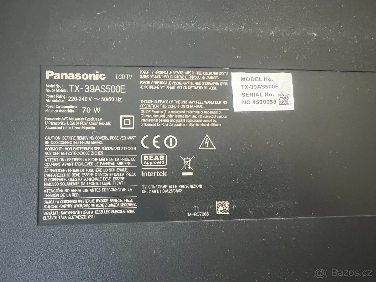 Plocha LED televize Panasonic 39" + drzak + settopbox - 2