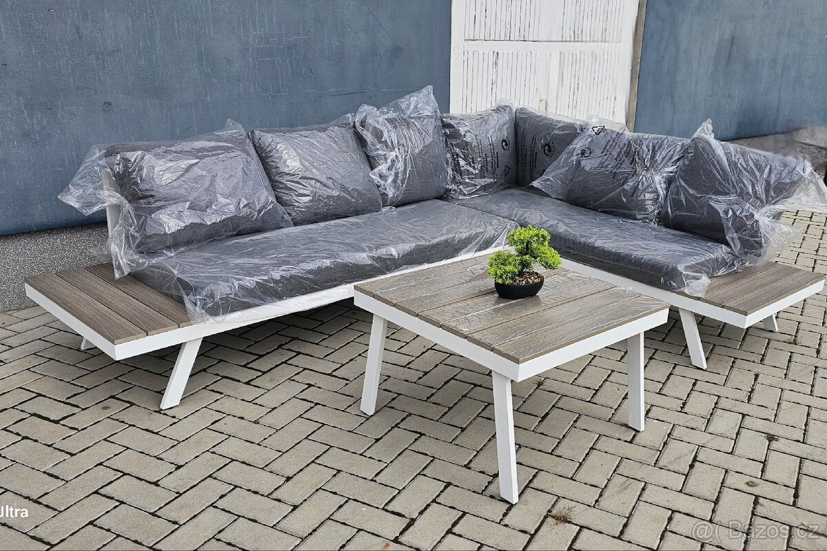 Zahradní lehátko ve tvaru L - 2