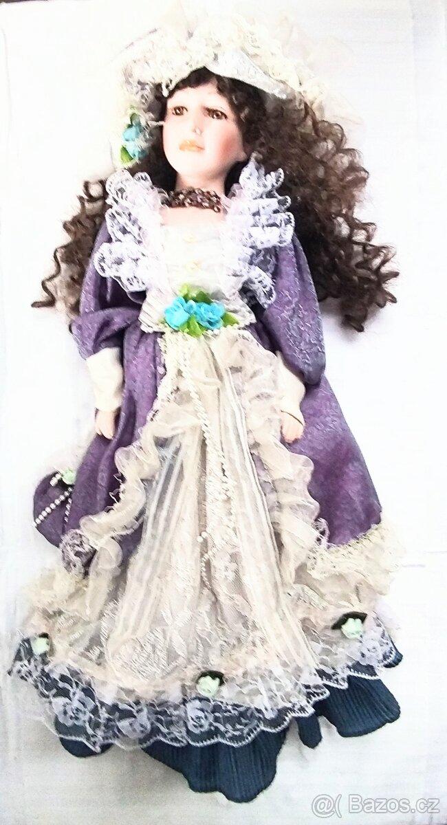 Stará porcelánová panenka - velká 60 cm - 2