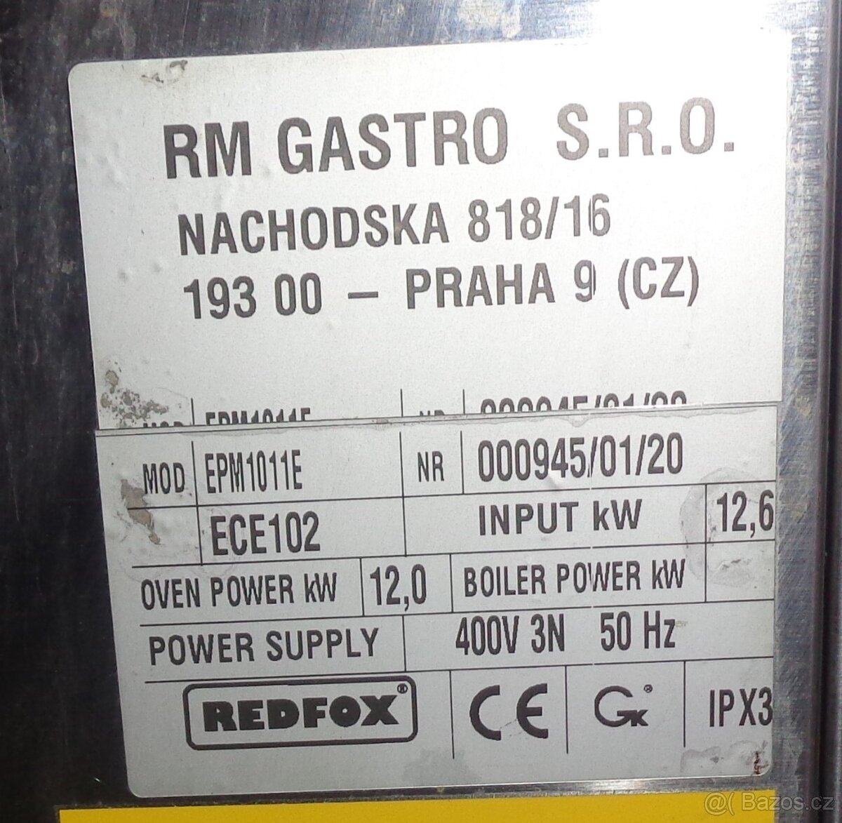 REDFOX EPM 1011 E KONVEKTOMAT 10xGN 1/1 - 2