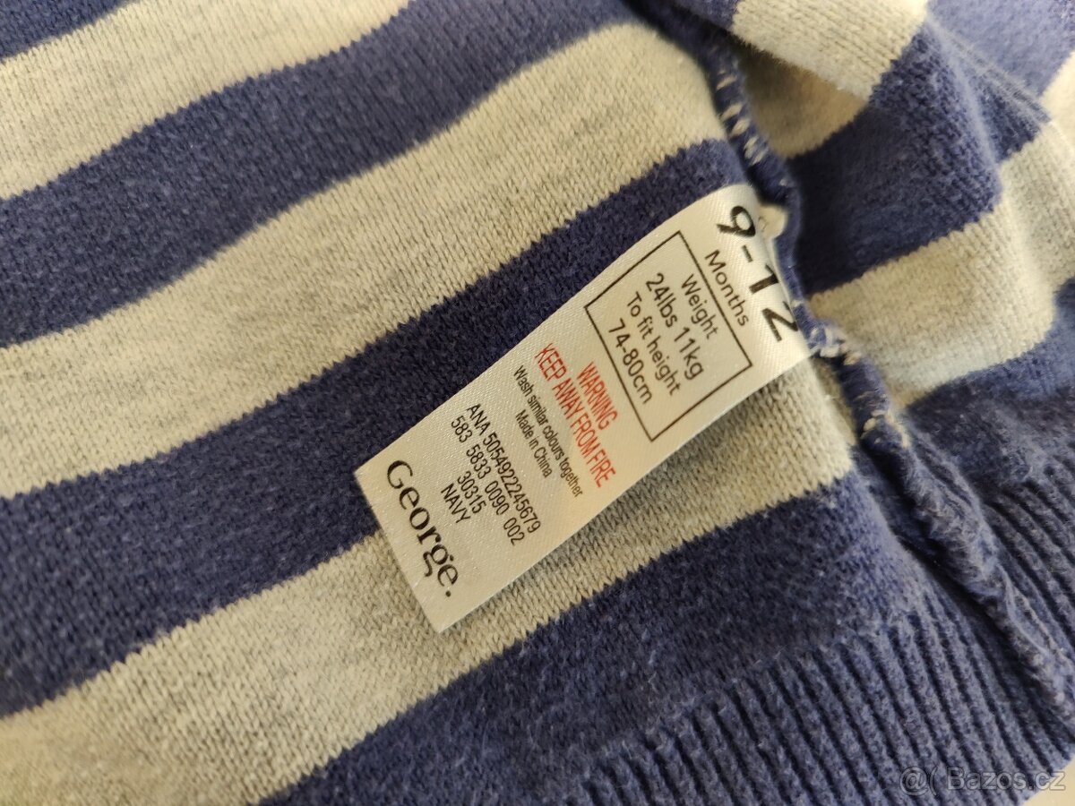 Krásné chlapecké svetříky vel. 80, zn. H&M a George - 2