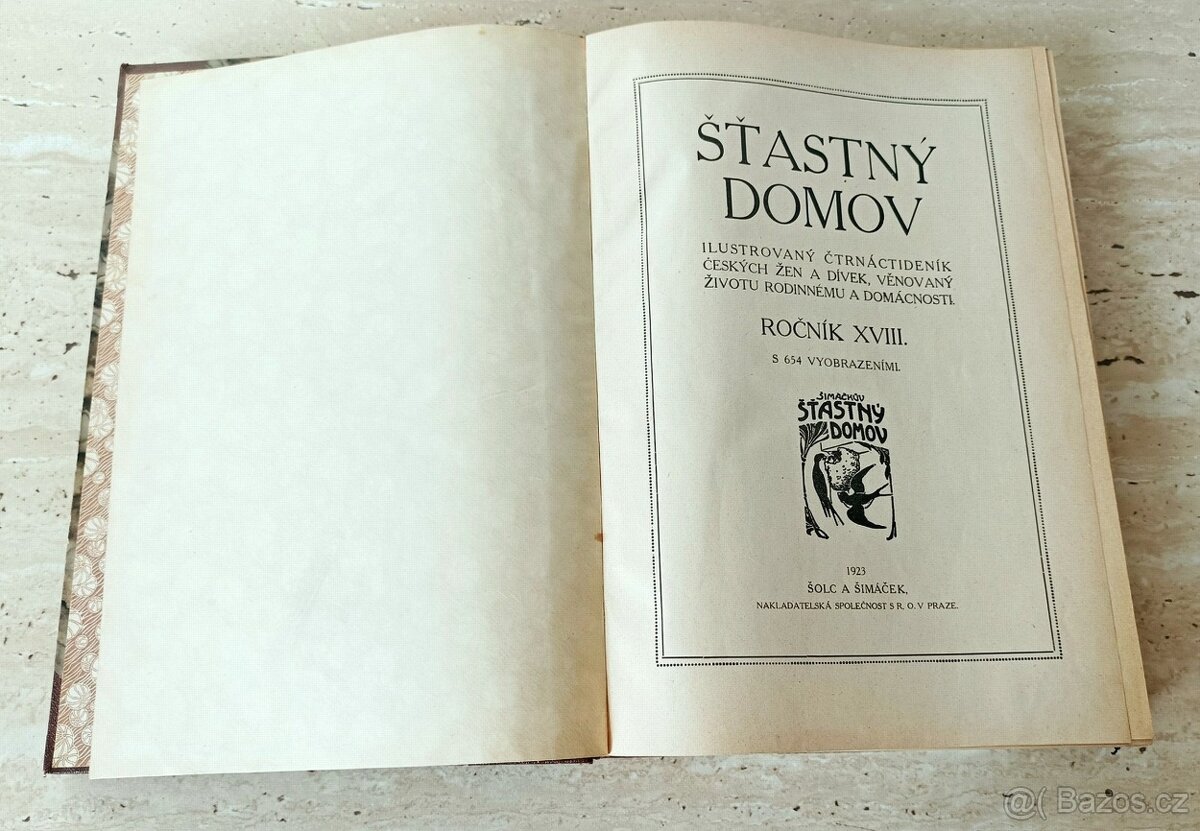 Časopisy Šťastný domov, dva kompletní ročníky 1923 a 1924 - 2