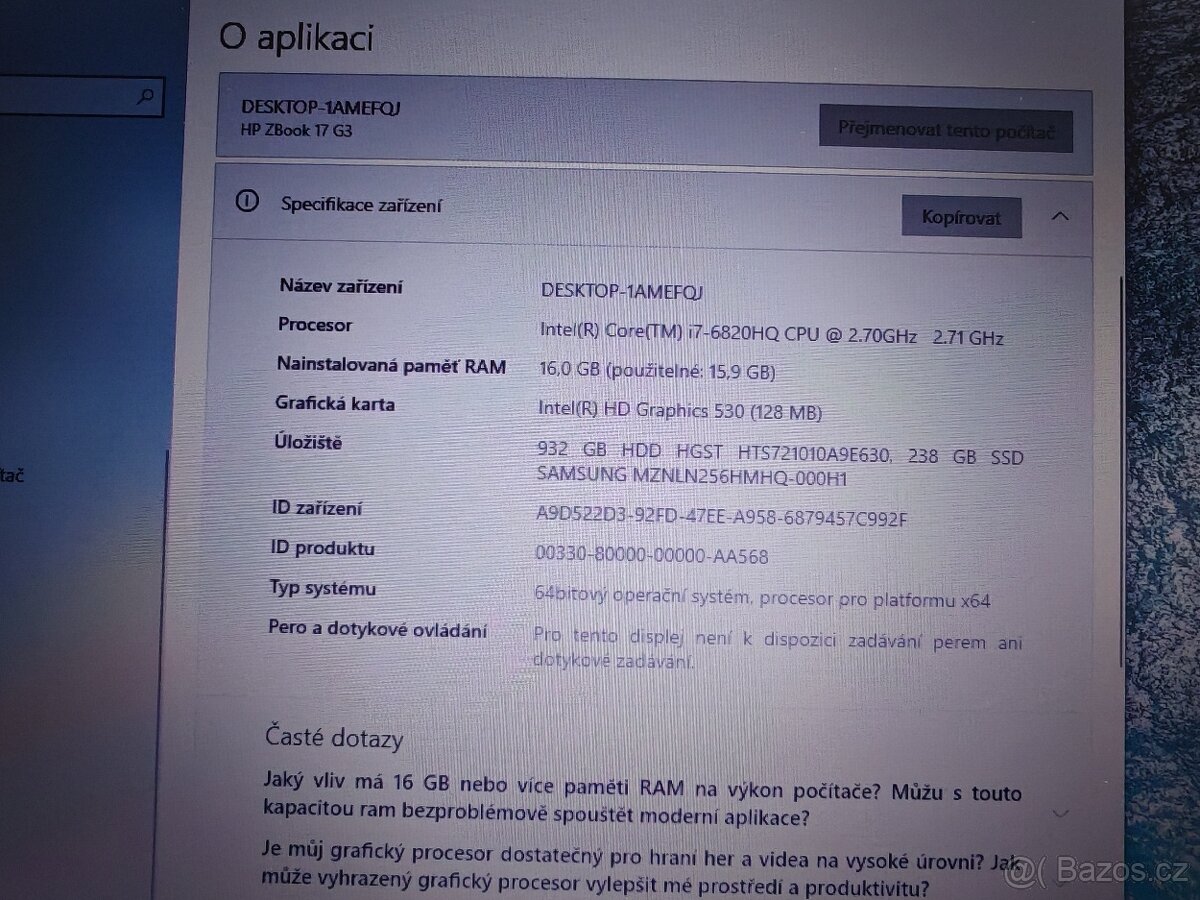 Notebook HP ZBook 17 - 2