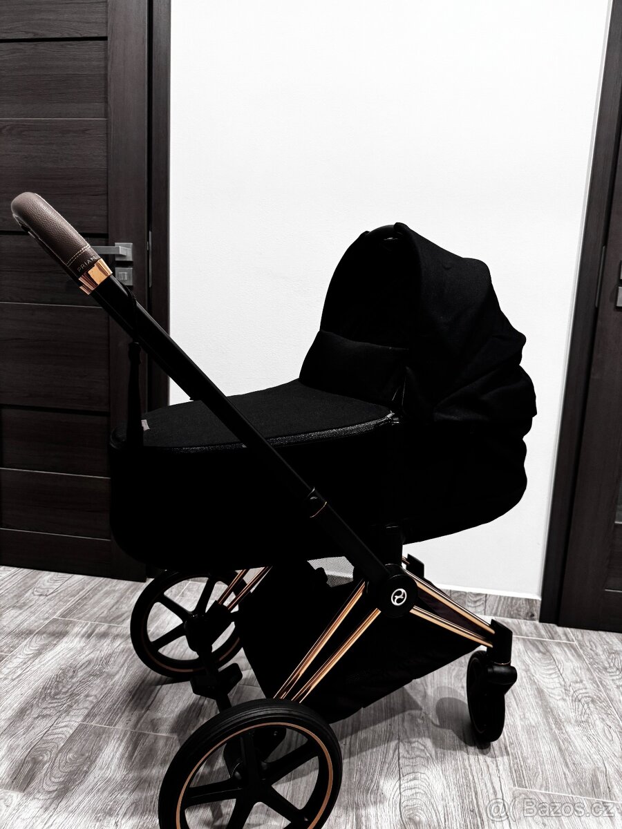 SLEVA Cybex Priam Rosegold kolečka + hluboká korbička - 2