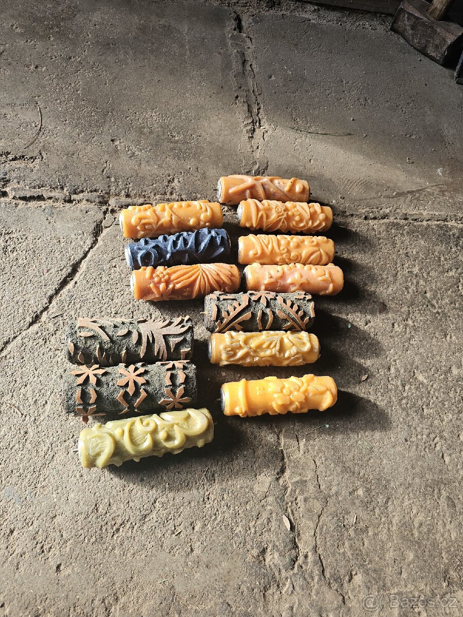 Retro vzorované válečky na malování - 2