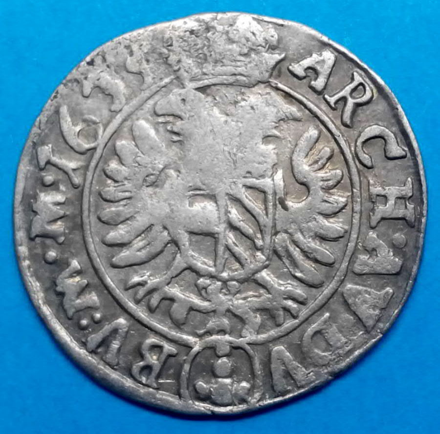 Stříbrná mince Praha císař Ferdinand II. - 2