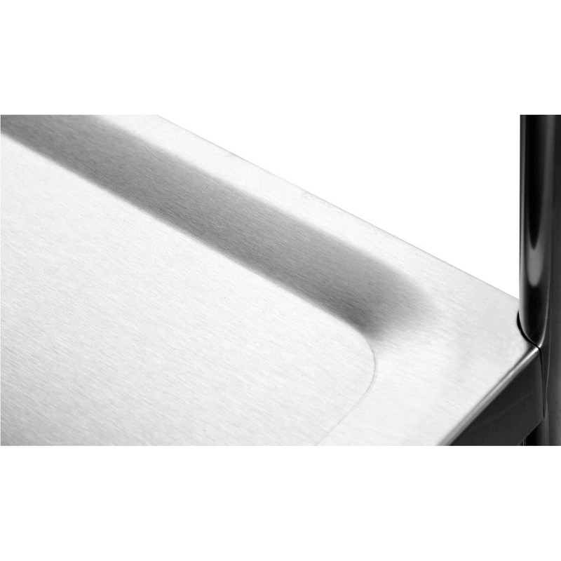 Servírovací nerezový/plech vozík 82x50 cm, 3 police - 2