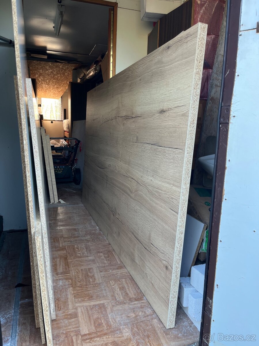 Kuchyňská pracovní ostrůvková deska, odstín Dub Halifax přír - 2