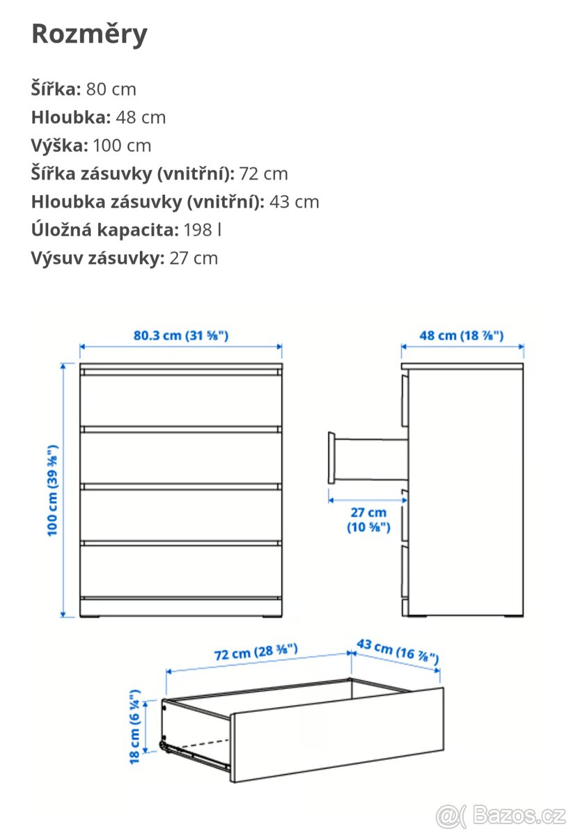 Komoda MALM ( IKEA ) - 2