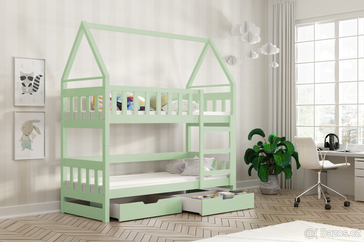 Dětská patrová postel Domeček - 2