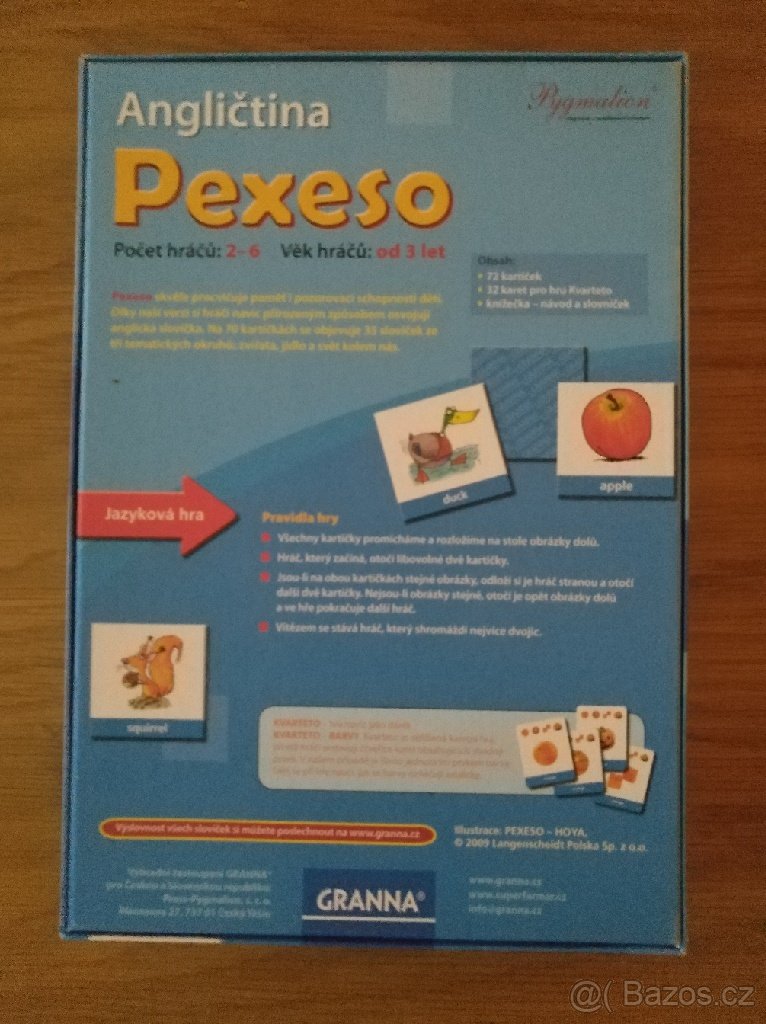 Pexeso Angličtina - 2