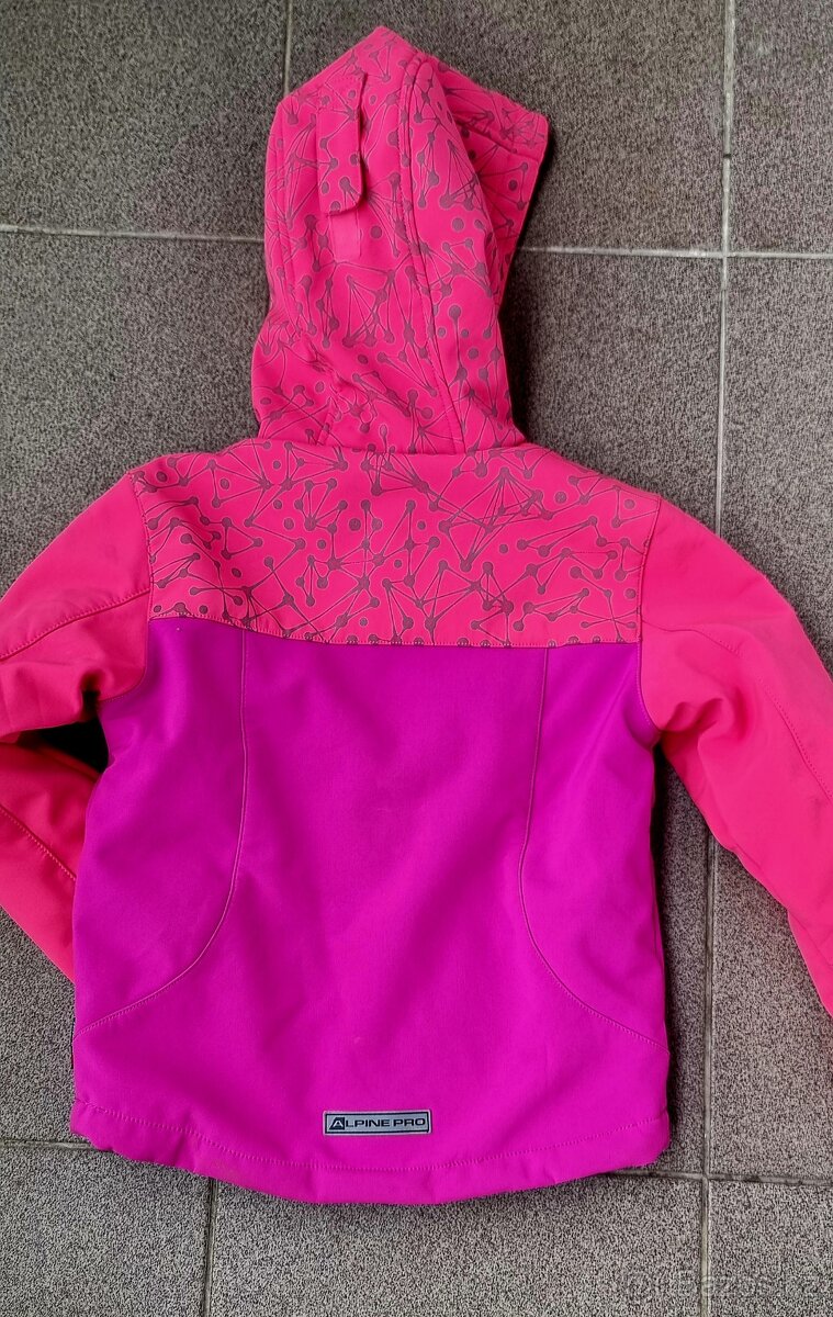 Dívčí softshellová bunda Alpine Pro, vel. 116-122, - 2