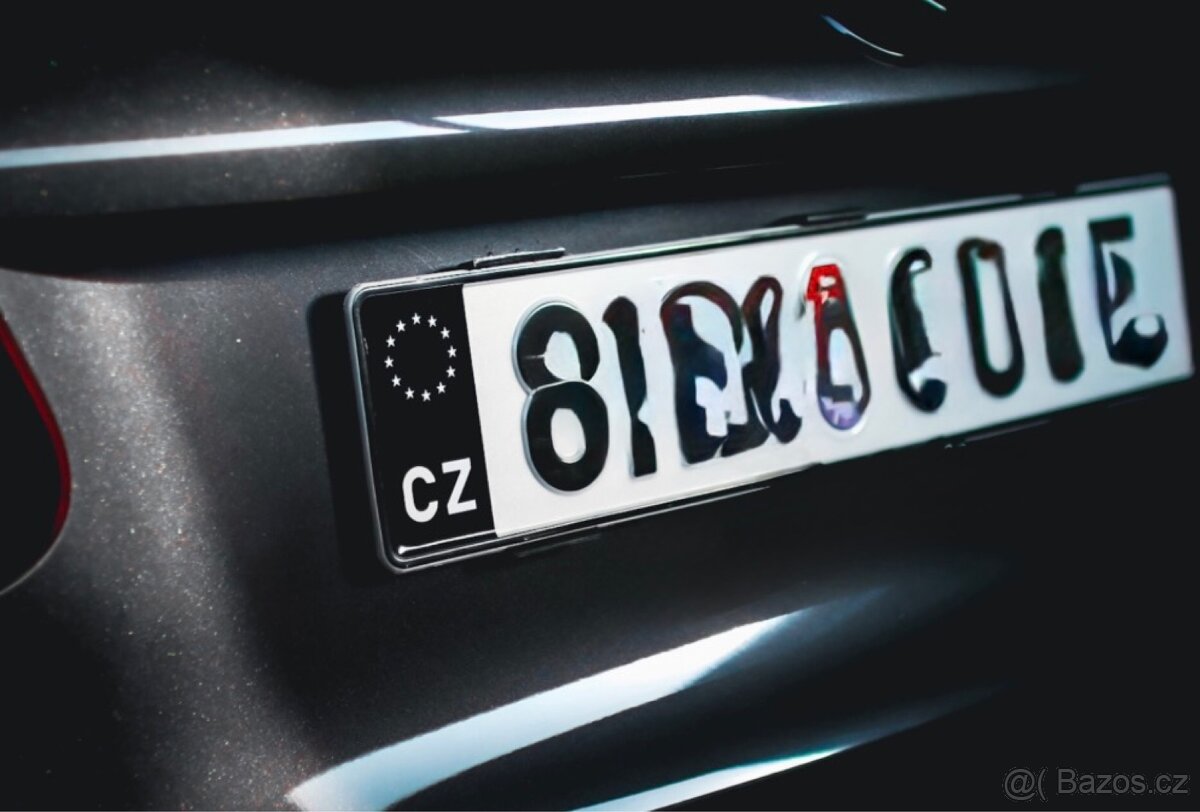 Černý nápis CZ na SPZ - 2