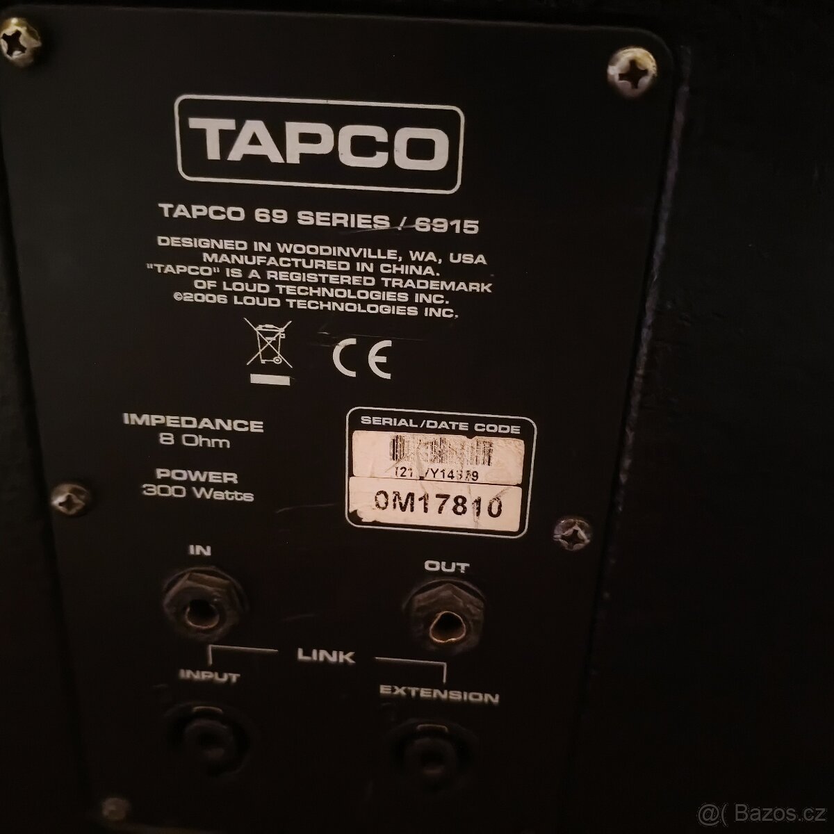 Kompletní PA ozvučovací set v racku + reproboxy TAPCO 6915 ( - 2