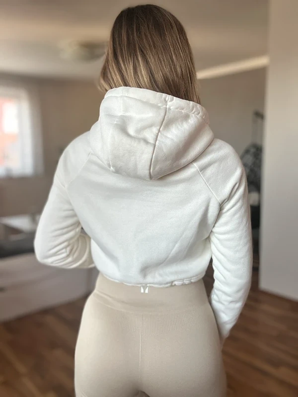 Krémová crop mikina Siksilk, 36/S - 2