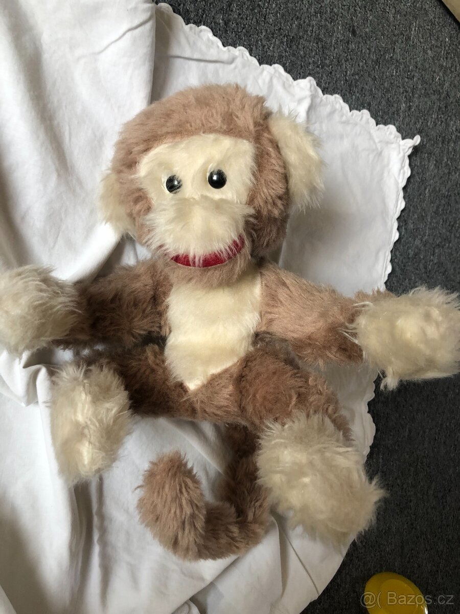 Retro plyšová opice, velká, Hamiro - 2