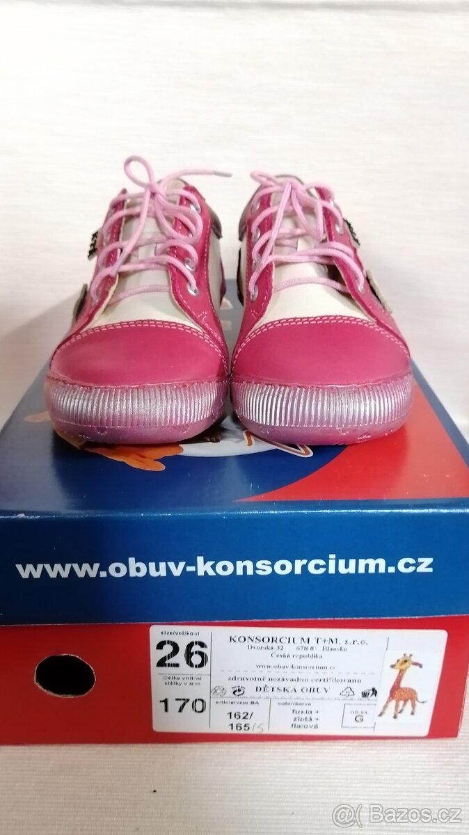 Dívčí kožená bota KTR - vel. 28 - 2