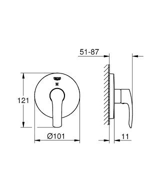 Baterie Grohe Eurosmart 19970002 - 2