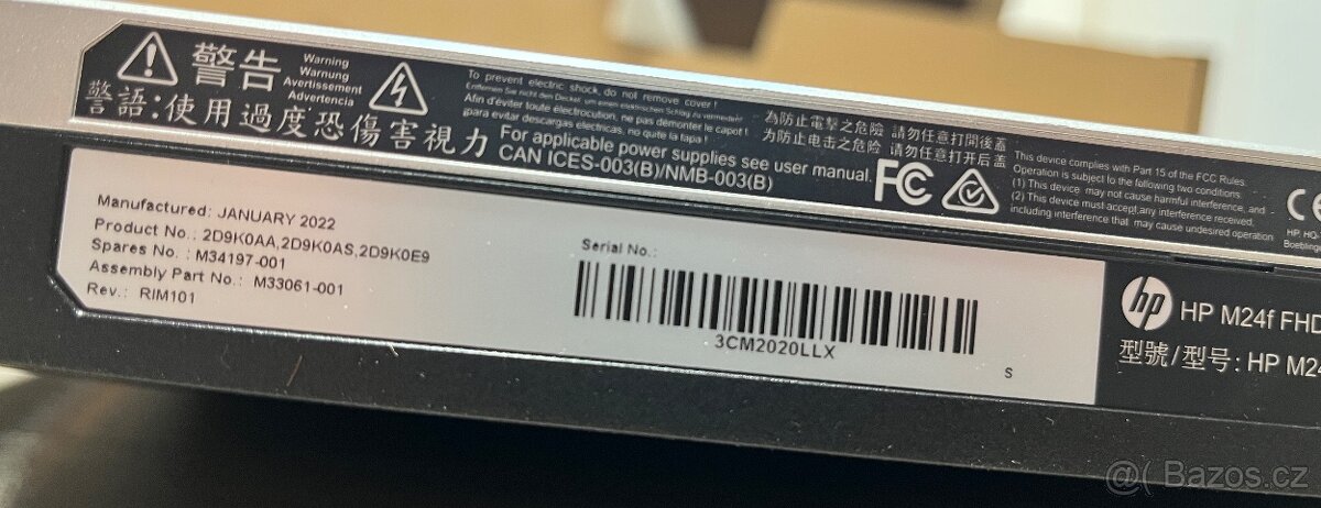 LCD Monitor HP 23,8" 524sf - 2