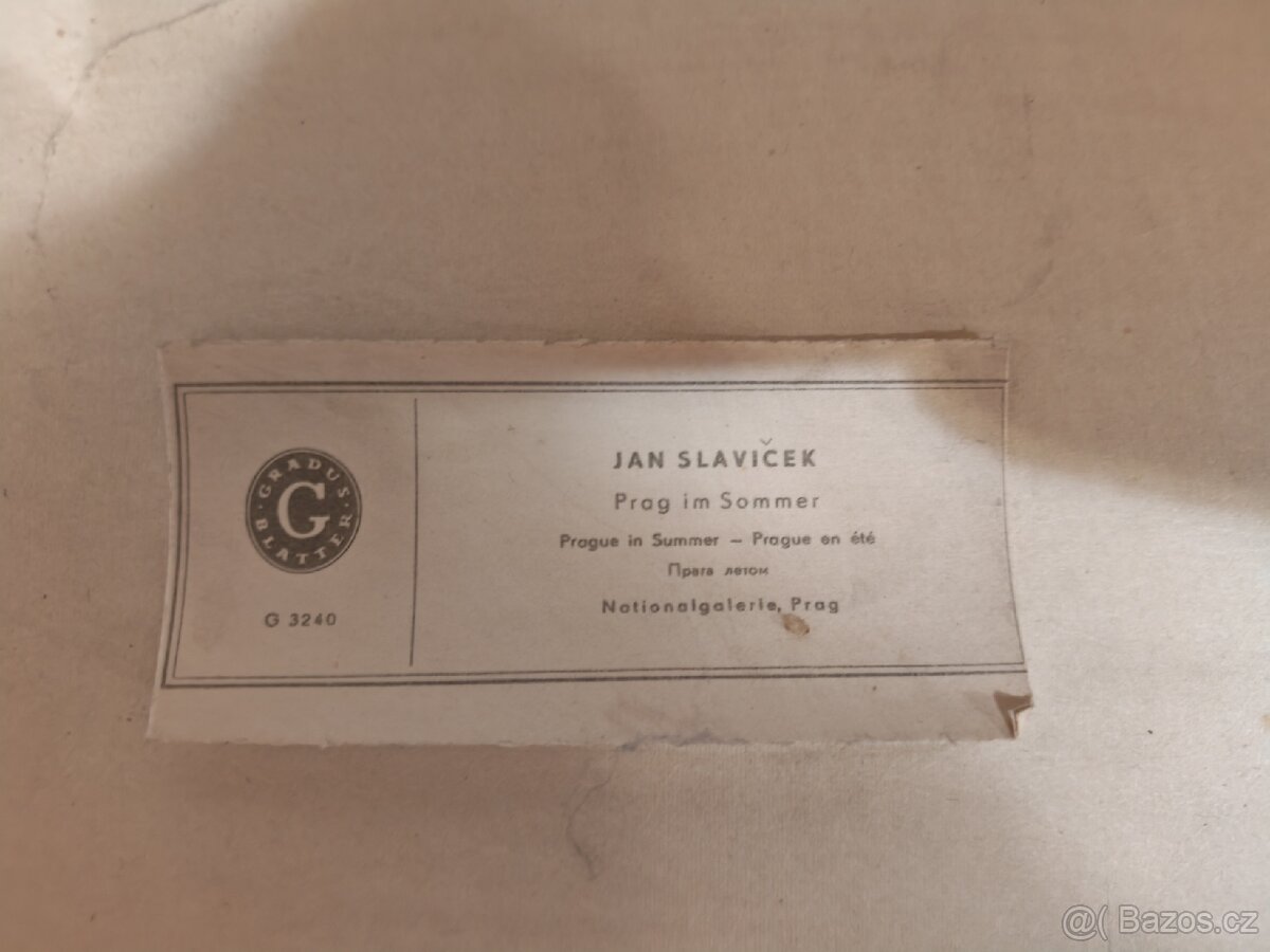 Obraz Jan Slavíček – Praha v létě - 2