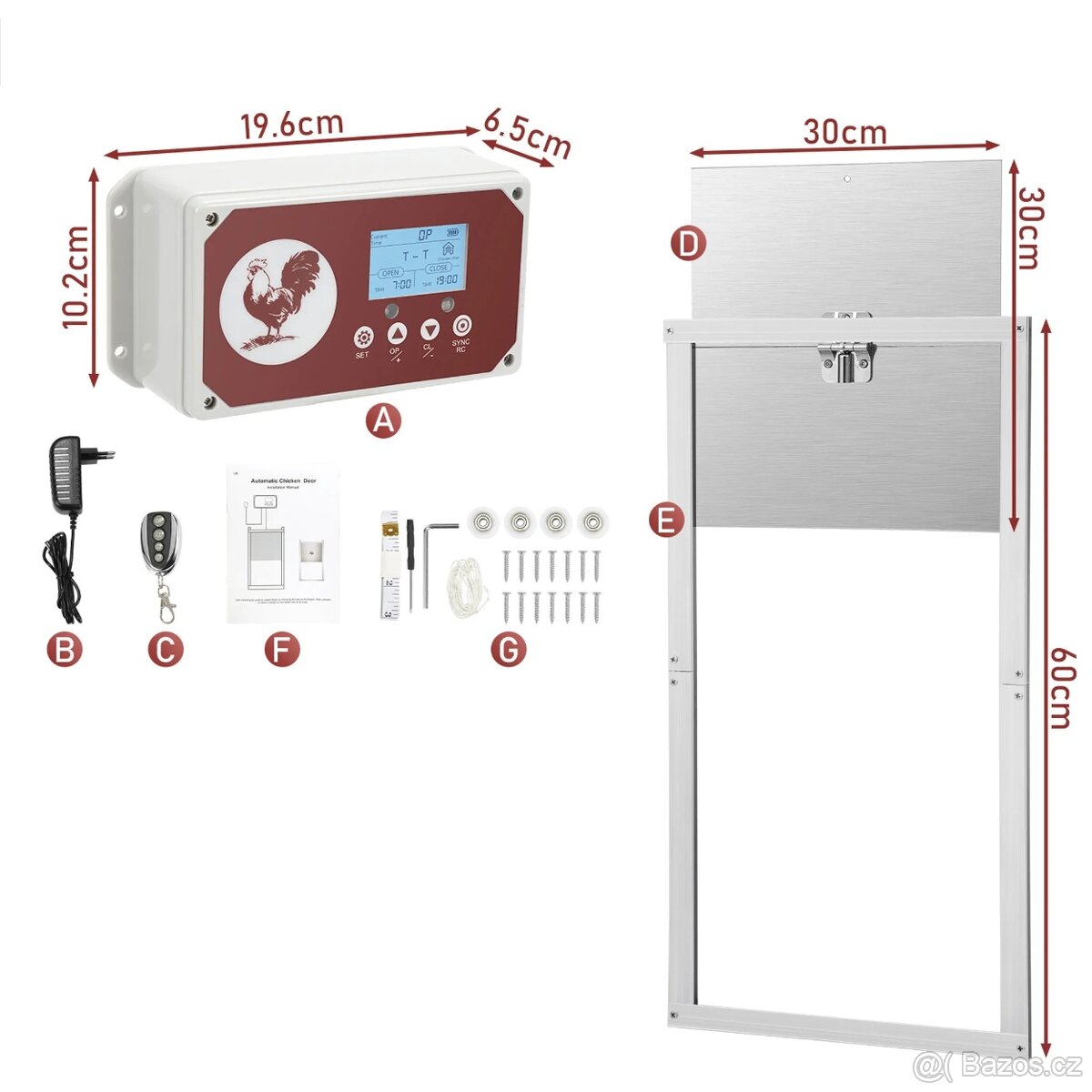 Automatická dvířka otevírání kurníku,kačen aj. - 2