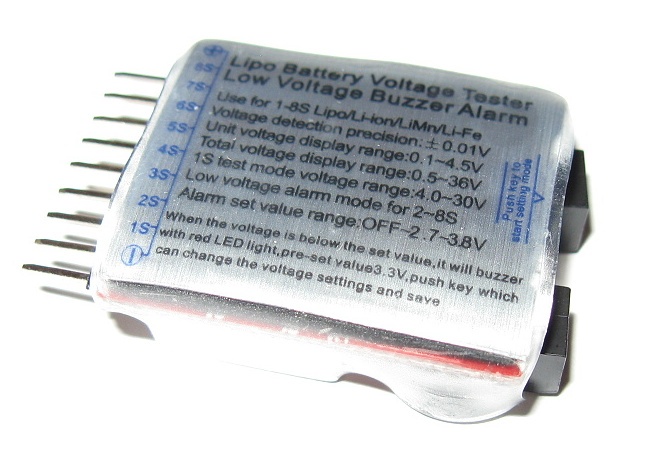 Hlídač Li-pol baterií před vybitím (2S-8S) - 2
