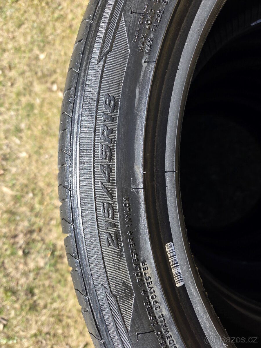 4 ks nové pneu Hankook Ventus Prime 215/45/18 letní - 2