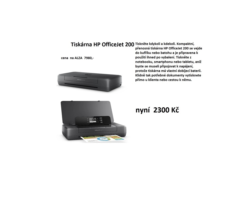 přenosná tiskárna HP office jet 200 - 2