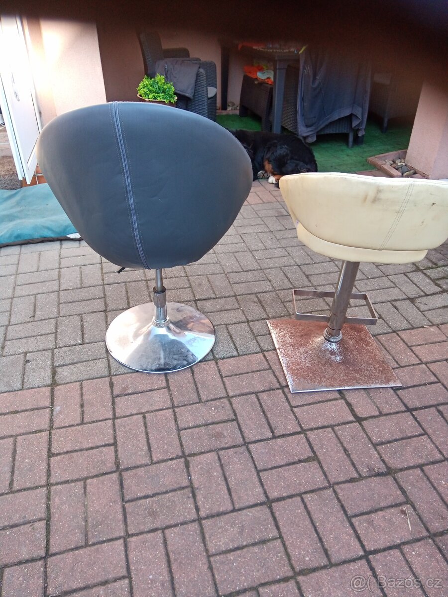 kožené otočné křeslo,nast vyska - 2
