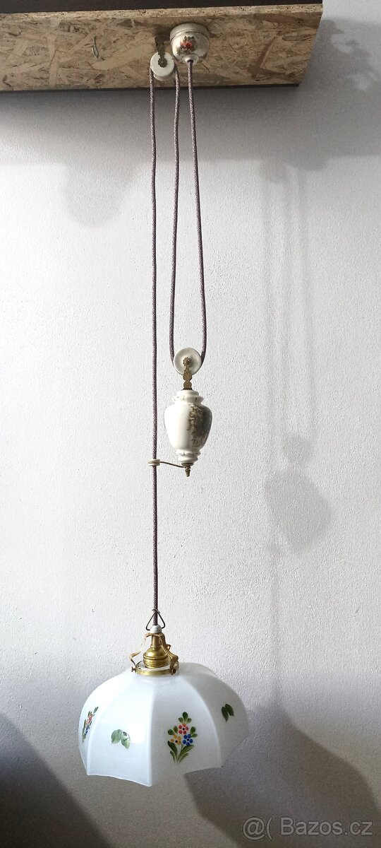 Prodej pěkného, malovaného stahovacího lustru - 2