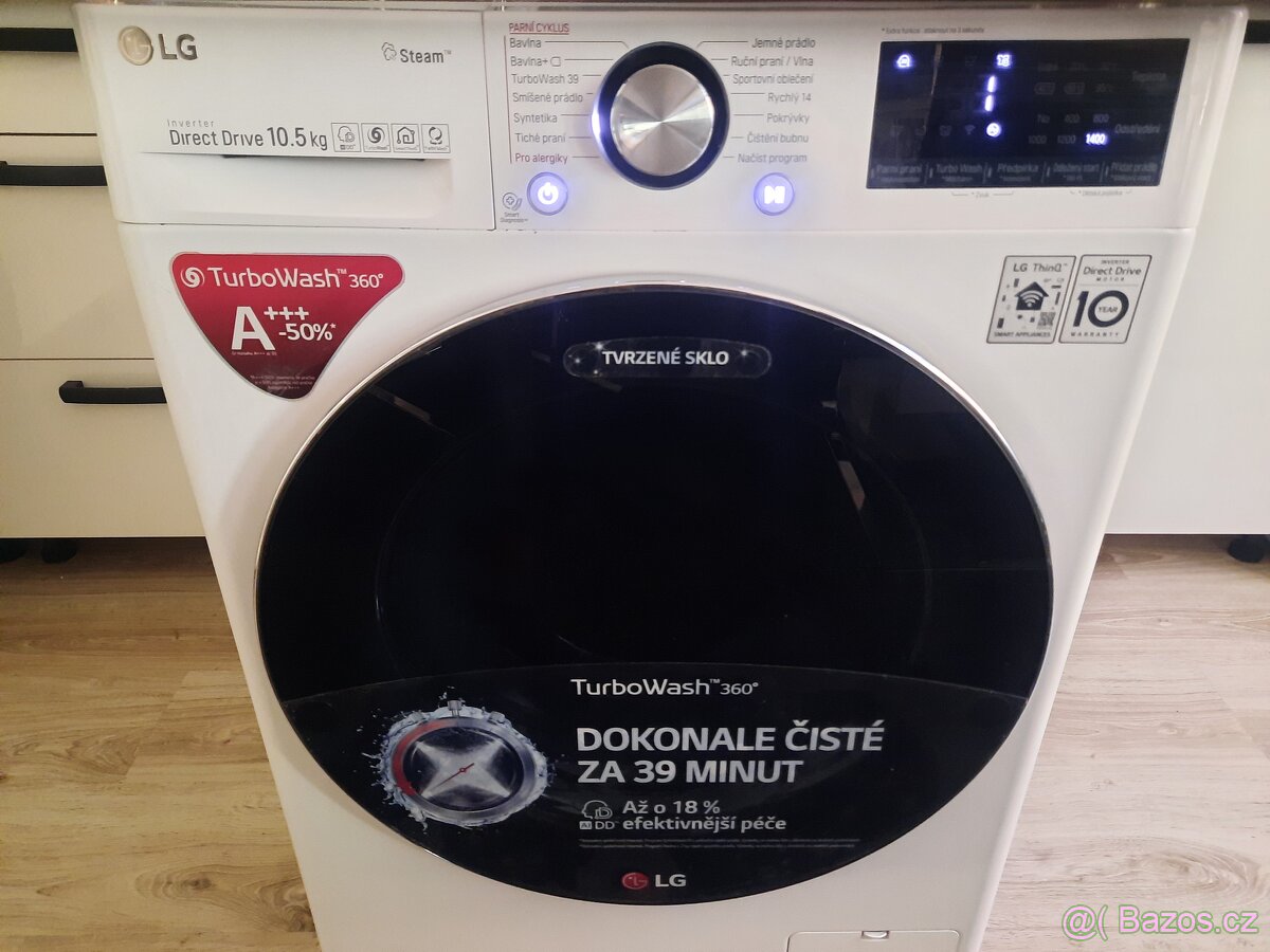 Parní pracka LG na 10,5kg---mohu dovézt - 2