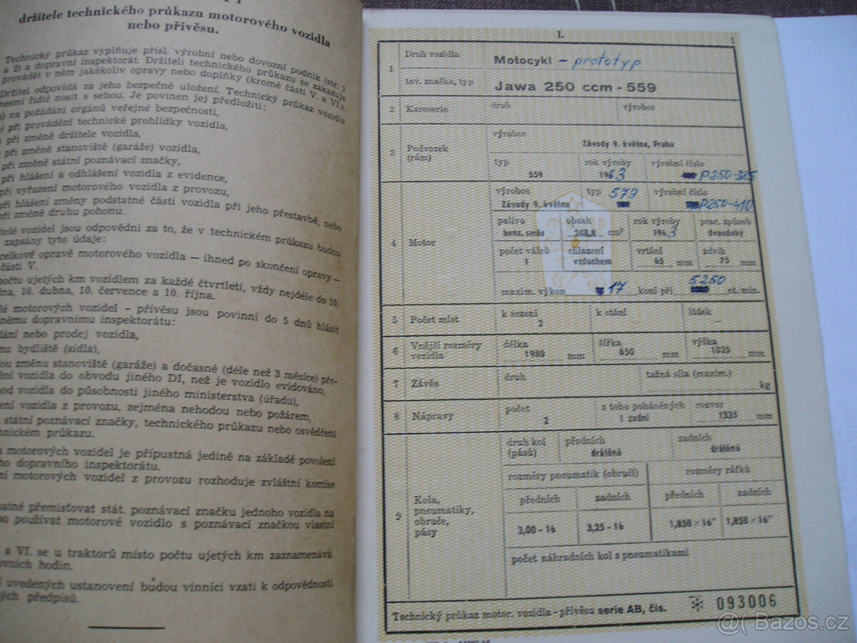 JAWA 250ccm-typ 579 prototyp rok 1963 - 2